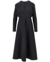 Victoria Beckham - Wool Dolman Midi Dress - Lyst