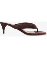Alaïa - Suede Heeled Sandals - Lyst