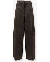 Alysi - Wool And Linen Blend Trousers - Lyst