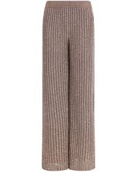 Missoni - Tailored Lamé Viscose Pants Powder - Lyst