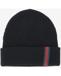 Gucci - Wool Beanie With Web Details - Lyst
