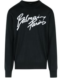 Balmain - Merino Wool Sweater - Lyst