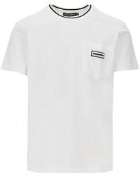 Dolce & Gabbana - Dolce&Gabbana T-Shirt With Pocket And Logo Patch - Lyst