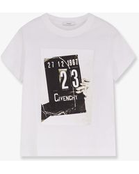 Givenchy - Cotton T-Shirt With Print On The Front - Lyst