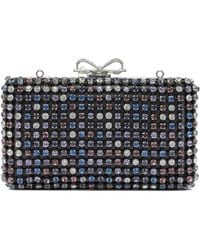 Self-Portrait - Multi-Crystal Knit Clutch Bag - Lyst