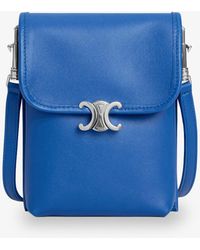 Celine - Soft Triomphe Leather Belt Bag - Lyst