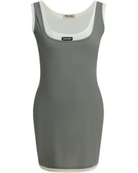 Miu Miu - Stretch Jersey Short Dress - Lyst