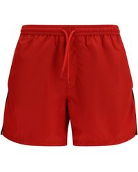 Gcds - Logo-Detail Swim Shorts Tomato - Lyst