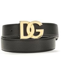 Dolce & Gabbana - Dolce & Gabbana Calfskin Leather Belt - Lyst