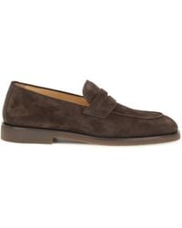 Brunello Cucinelli - Loafers Suede Leather - Lyst