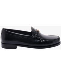 Celine - Triomphe 15 Leather Loafers - Lyst