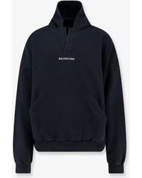 Balenciaga - Cotton Hooded Sweatshirt - Lyst