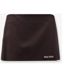 Miu Miu - Mohair And Virgin Wool Mini Skirt - Lyst