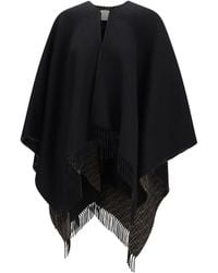 Fendi - Ff Zucca Wool Cashmere Poncho Tabacco Moro - Lyst