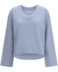 Loulou de Saison - Derry U Neck Cashmere Sweater Light - Lyst