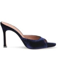 AMINA MUADDI - Alexa Velvet Sandals Midnight - Lyst