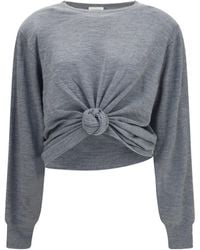 Magda Butrym - Long-Sleeve Knot T-Shirt - Lyst