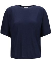 Brunello Cucinelli - Short-Sleeve Cashmere And Silk Sweater - Lyst