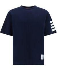 Thom Browne - T-Shirt With Horizontal Bands - Lyst