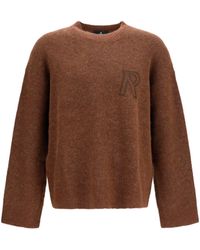 Represent - Knitted Logo Sweater Chocolate - Lyst