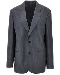 Gucci - Pinstriped Wool Oversized Jacket - Lyst