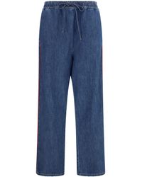 Valentino - Lightweight Wide-Leg Denim Pants Dark - Lyst