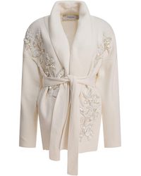 Golden Goose - Cardigan With Floral Embroidery - Lyst