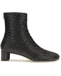 Bottega Veneta - Cherry Intrecciato Ankle Boots - Lyst