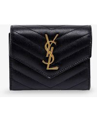 Saint Laurent - Leather Wallet - Lyst