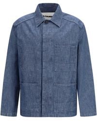 Jil Sander - Patch-Pocket Chambray Overshirt - Lyst