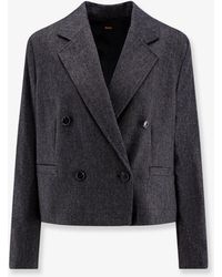 BOSS - Jafleni Double-Breasted Wool Blend Blazer - Lyst