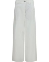 Brunello Cucinelli - Straight-Leg Cotton Pants - Lyst