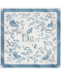 Dior - Silk Scarf Toile De Jouy Clover 90 - Lyst