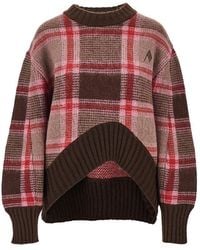 The Attico - Knitted Sweater With Logo Embroidery - Lyst