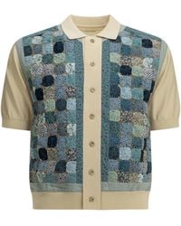 Kapital - Button-Down Polo Shirt Knit X Yoyo Quilt - Lyst