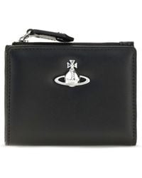Vivienne Westwood - Slim Flap Leather Card Holder - Lyst
