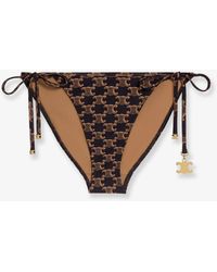 Celine - Jersey Bikini Bottom With Monogram Print - Lyst
