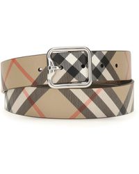 Burberry - Reversible B Buckle Check Belt - Lyst