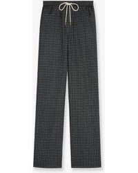 Celine - Madras Wool And Cashmere Jogger Trousers - Lyst