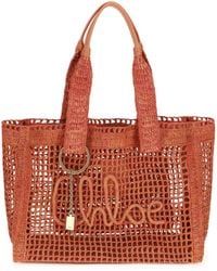 Chloé - Chloã East-West Summer Banana Raffia Tote Bag - Lyst