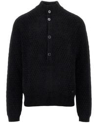 Emporio Armani - Virgin Wool-Blend Sweater - Lyst