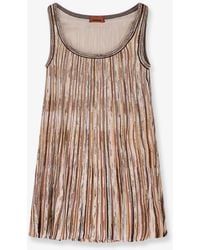 Missoni - Short Viscose Blend Dress With All-Over Sequins - Lyst
