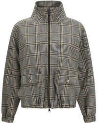 Fabiana Filippi - Check Jersey Bomber Jacket - Lyst
