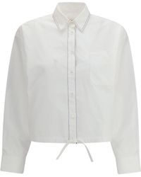 Marni - Cropped Long-Sleeve Shirt - Lyst