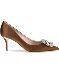 Roger Vivier - Efflorescence Satin Pumps - Lyst