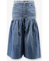Chloé - Lightweight Cotton Denim Fabric Skirt/Trousers - Lyst
