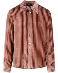Amiri - Viscose And Peach Silk Shirt - Lyst