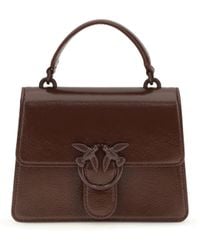Pinko - Mini Handbag Love One Top Burgundy - Lyst