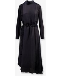 Sacai - Dress With Satin Inserts - Lyst