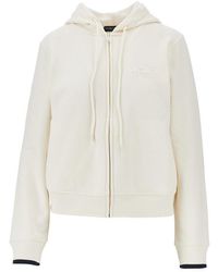 EA BODYWEAR - Logo Embroidery Full-Zip Hoodie - Lyst